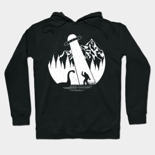 BIgfoot Ufo Abduction Loch Ness Monster Hoodie